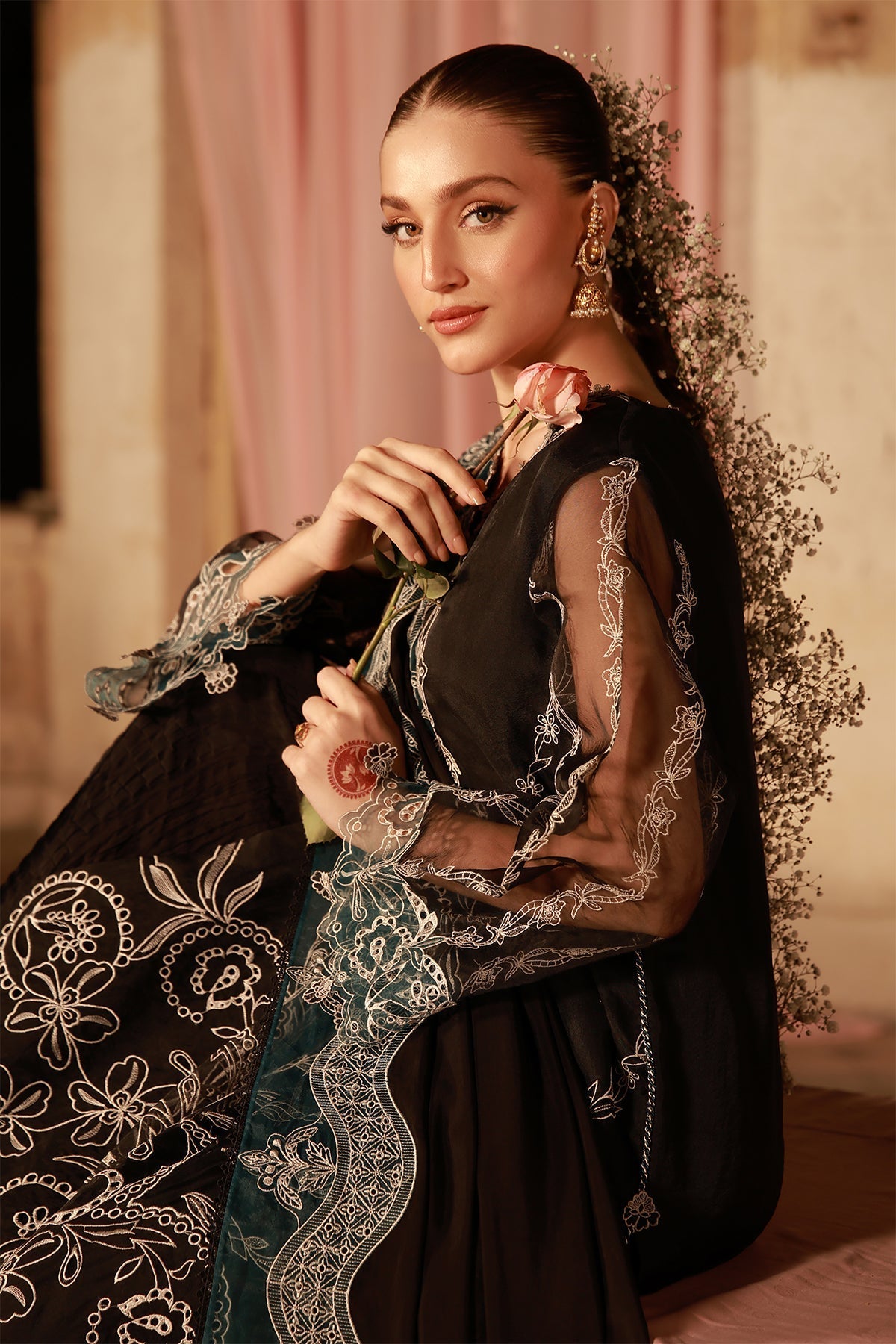Sahar | Festive Edit 26 | Midnight Opulence by Sahar - Designer Dress  - Type : Ladies Clothes - Available at Libayah - 100% Original 
