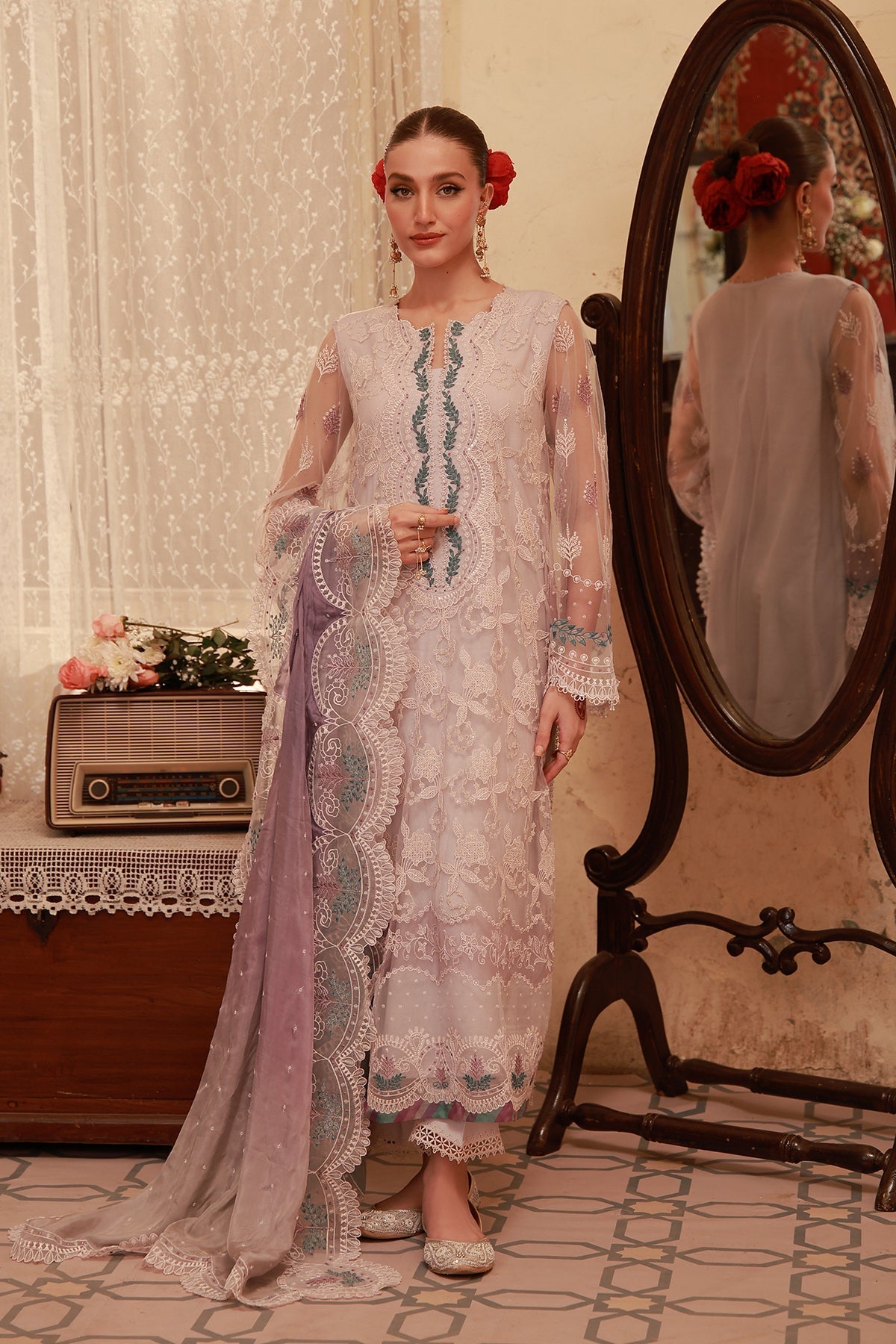 Sahar | Festive Edit 26 | Lilac Lace Reverie by Sahar - Designer Dress  - Type : Ladies Clothes - Available at Libayah - 100% Original 