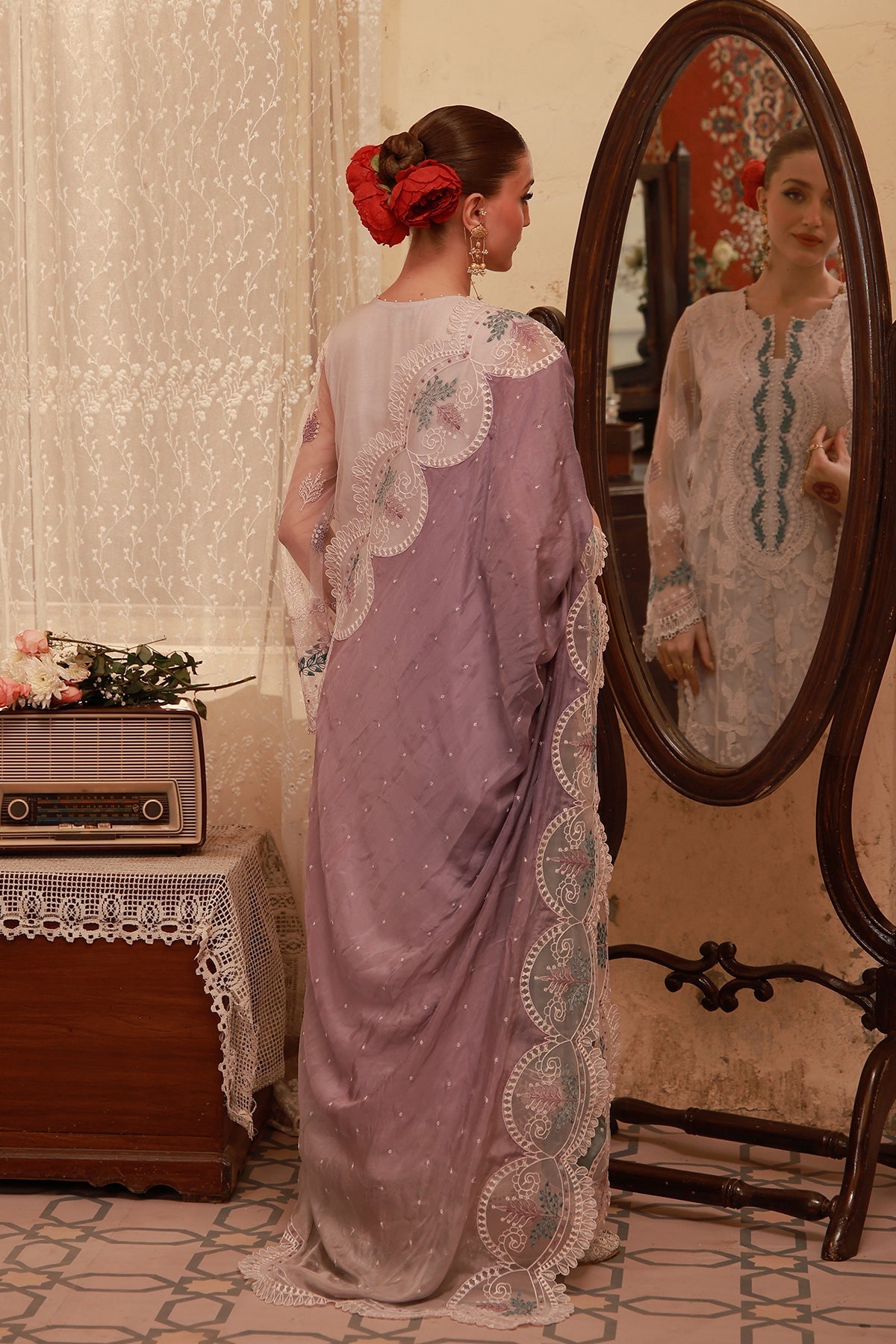 Sahar | Festive Edit 26 | Lilac Lace Reverie by Sahar - Designer Dress  - Type : Ladies Clothes - Available at Libayah - 100% Original 
