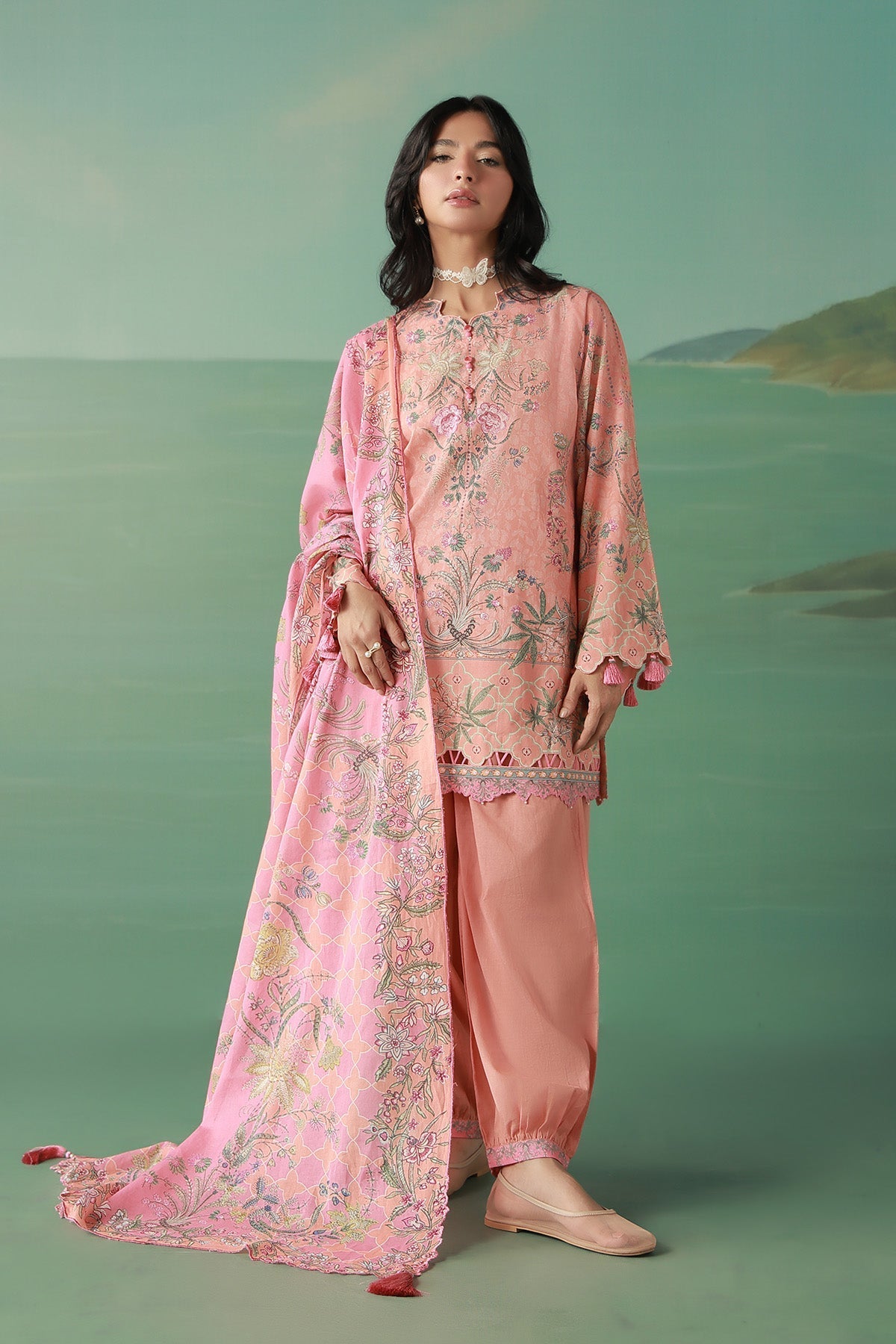 Sahar | Zyra Fall 26 |Peachvine by Sahar - Designer Dress  - Type : Ladies Clothes - Available at Libayah - 100% Original 