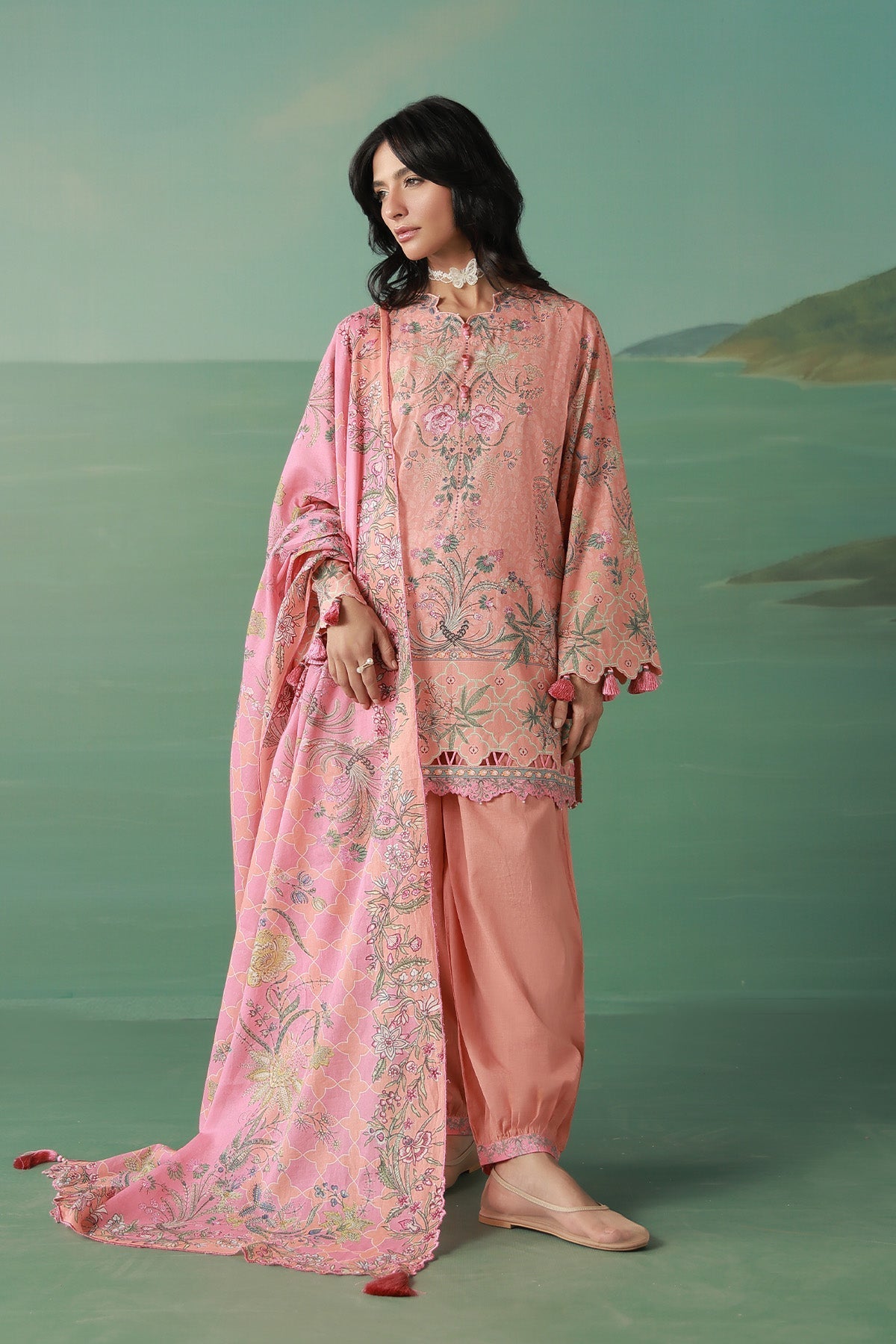 Sahar | Zyra Fall 26 |Peachvine by Sahar - Designer Dress  - Type : Ladies Clothes - Available at Libayah - 100% Original 