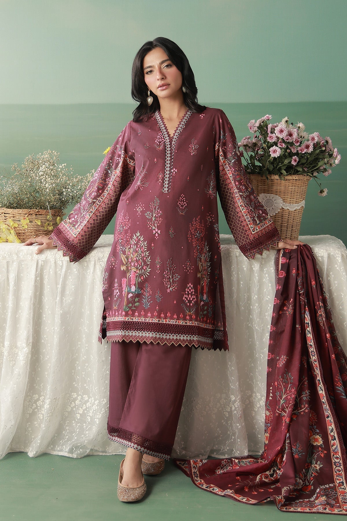 Sahar | Zyra Fall 26 |Merlotia by Sahar - Designer Dress  - Type : Ladies Clothes - Available at Libayah - 100% Original 