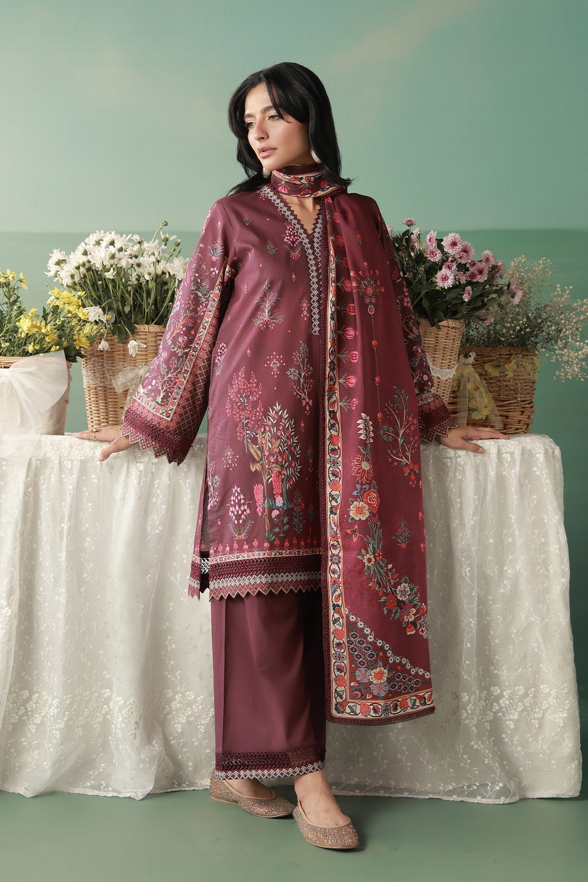 Sahar | Zyra Fall 26 |Merlotia by Sahar - Designer Dress  - Type : Ladies Clothes - Available at Libayah - 100% Original 