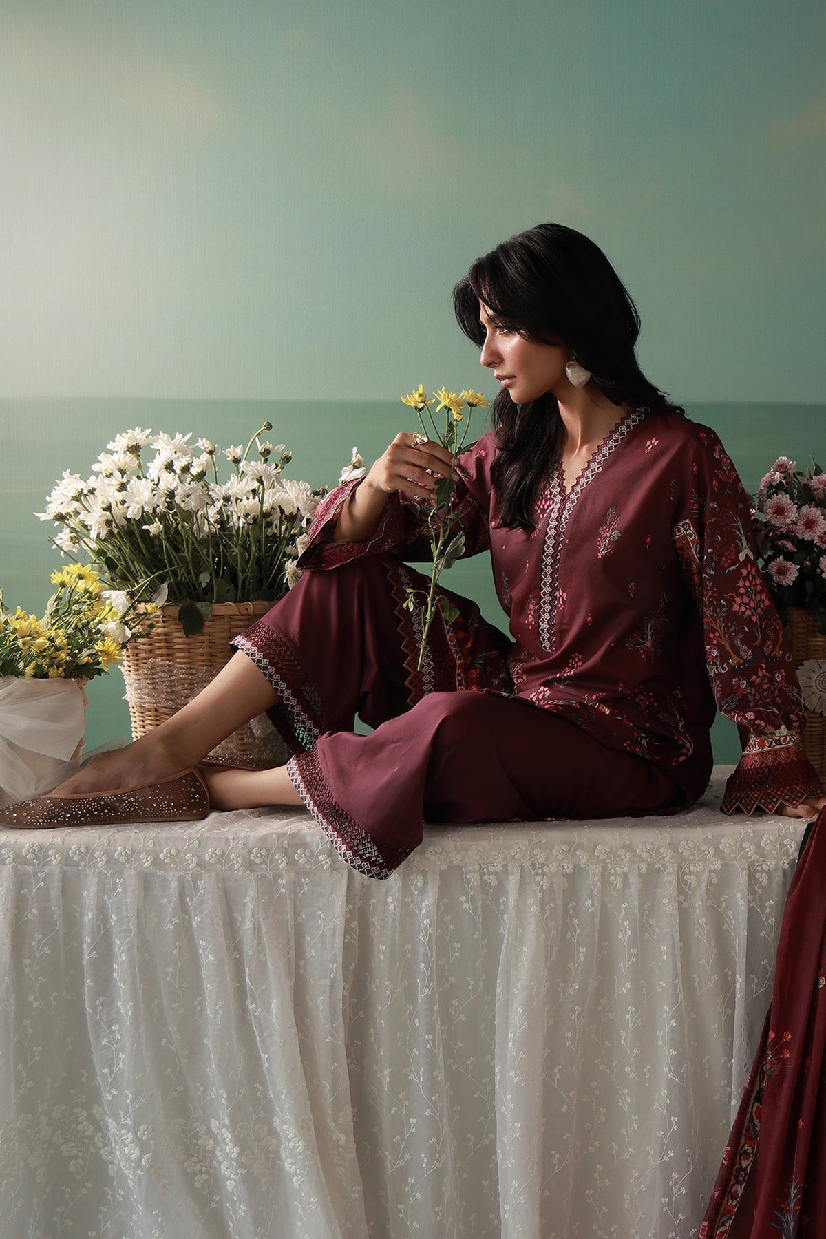 Sahar | Zyra Fall 26 |Merlotia by Sahar - Designer Dress  - Type : Ladies Clothes - Available at Libayah - 100% Original 