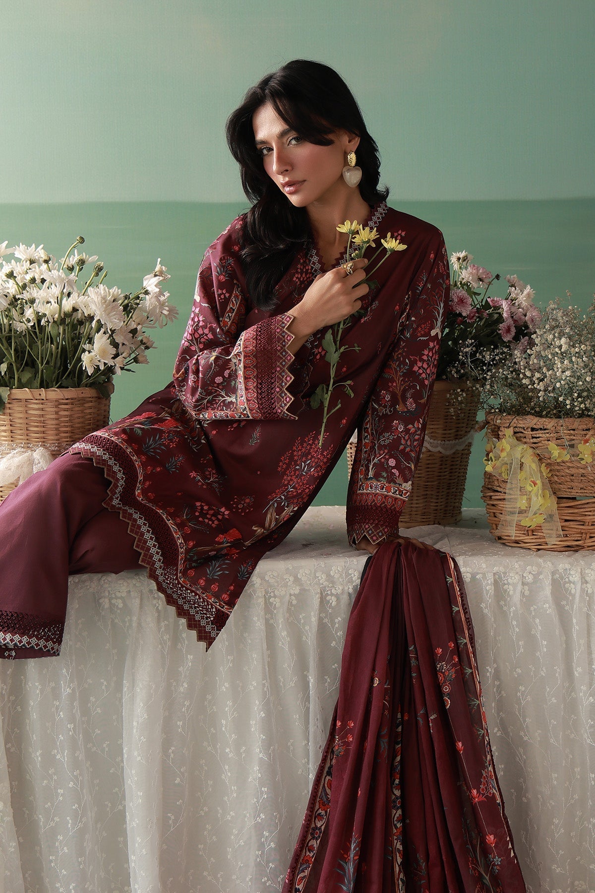 Sahar | Zyra Fall 26 |Merlotia by Sahar - Designer Dress  - Type : Ladies Clothes - Available at Libayah - 100% Original 