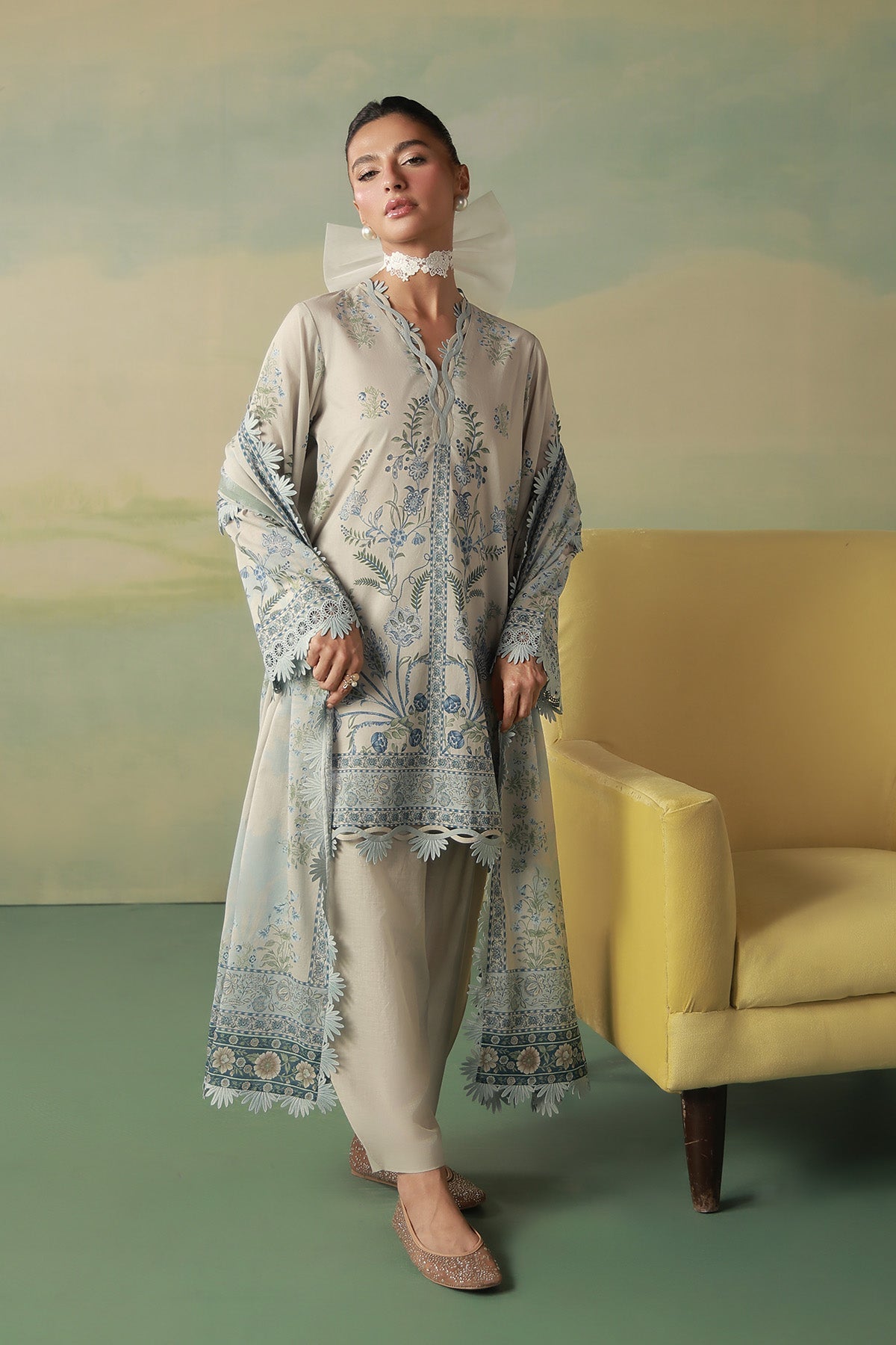 Sahar | Zyra Fall 26 |Fleurielle by Sahar - Designer Dress  - Type : Ladies Clothes - Available at Libayah - 100% Original 