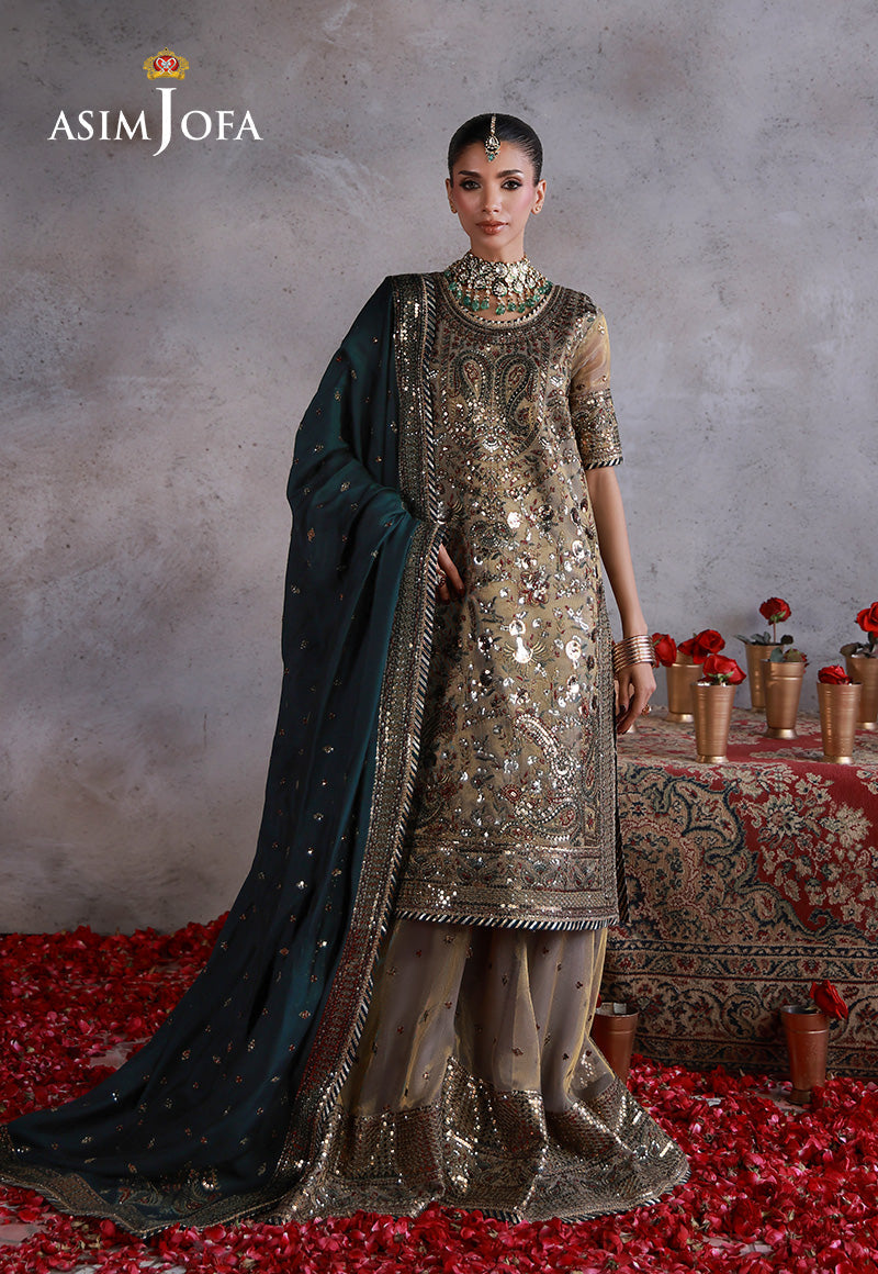 Asim Jofa | Wedding Festive Collection | AJULN-19 by Asim Jofa - Designer Dress  - Type : Ladies Clothes - Available at Libayah - 100% Original 