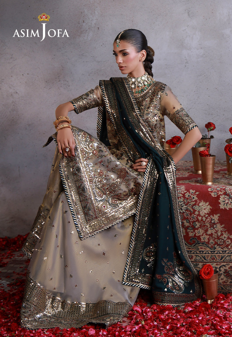 Asim Jofa | Wedding Festive Collection | AJULN-19 by Asim Jofa - Designer Dress  - Type : Ladies Clothes - Available at Libayah - 100% Original 