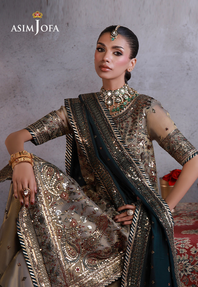 Asim Jofa | Wedding Festive Collection | AJULN-19 by Asim Jofa - Designer Dress  - Type : Ladies Clothes - Available at Libayah - 100% Original 