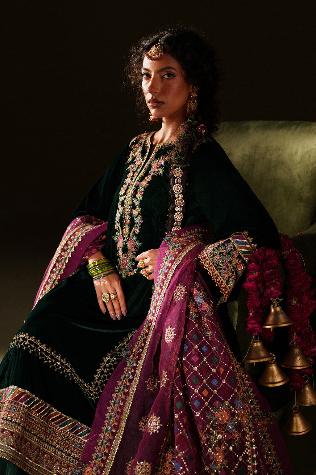 Iznik | Velvet 25 | IV-74 Embroidered Velvet by Iznik - Designer Dress - Type : Ladies Clothes - Available at Libayah - 100% Original 