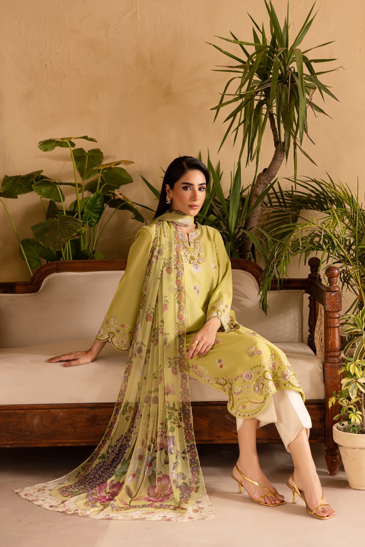 Batik | Nyra Embroidered Summer Solids | Apple Pie by Batik - Designer Dress - Type: Ladies Clothes - Available at Libayah - 100% Original