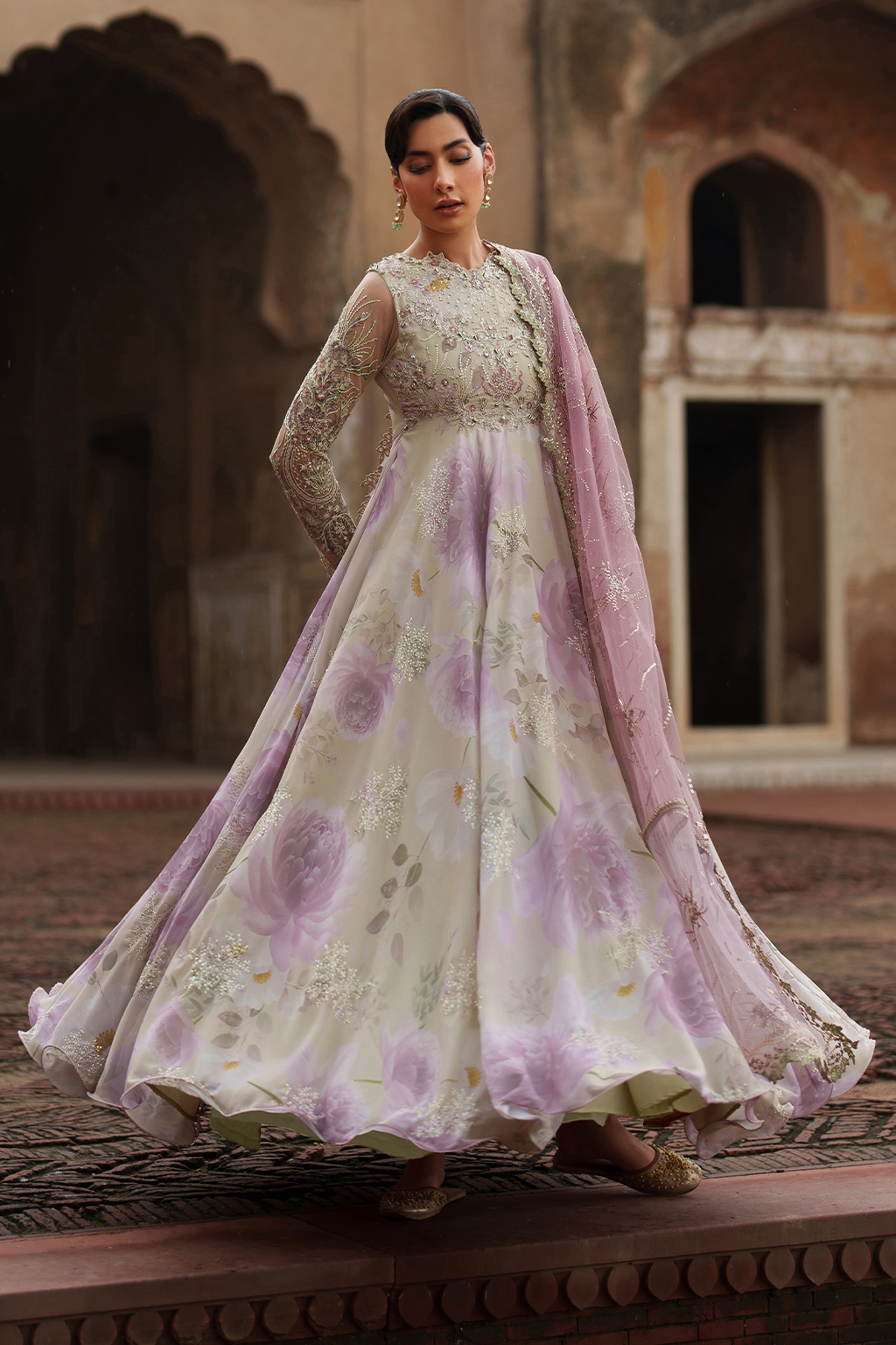 Iznik | Festive Formal | UE-546 Embroidered Chiffon by Iznik - Designer Dress  - Type : Ladies Clothes - Available at Libayah - 100% Original 