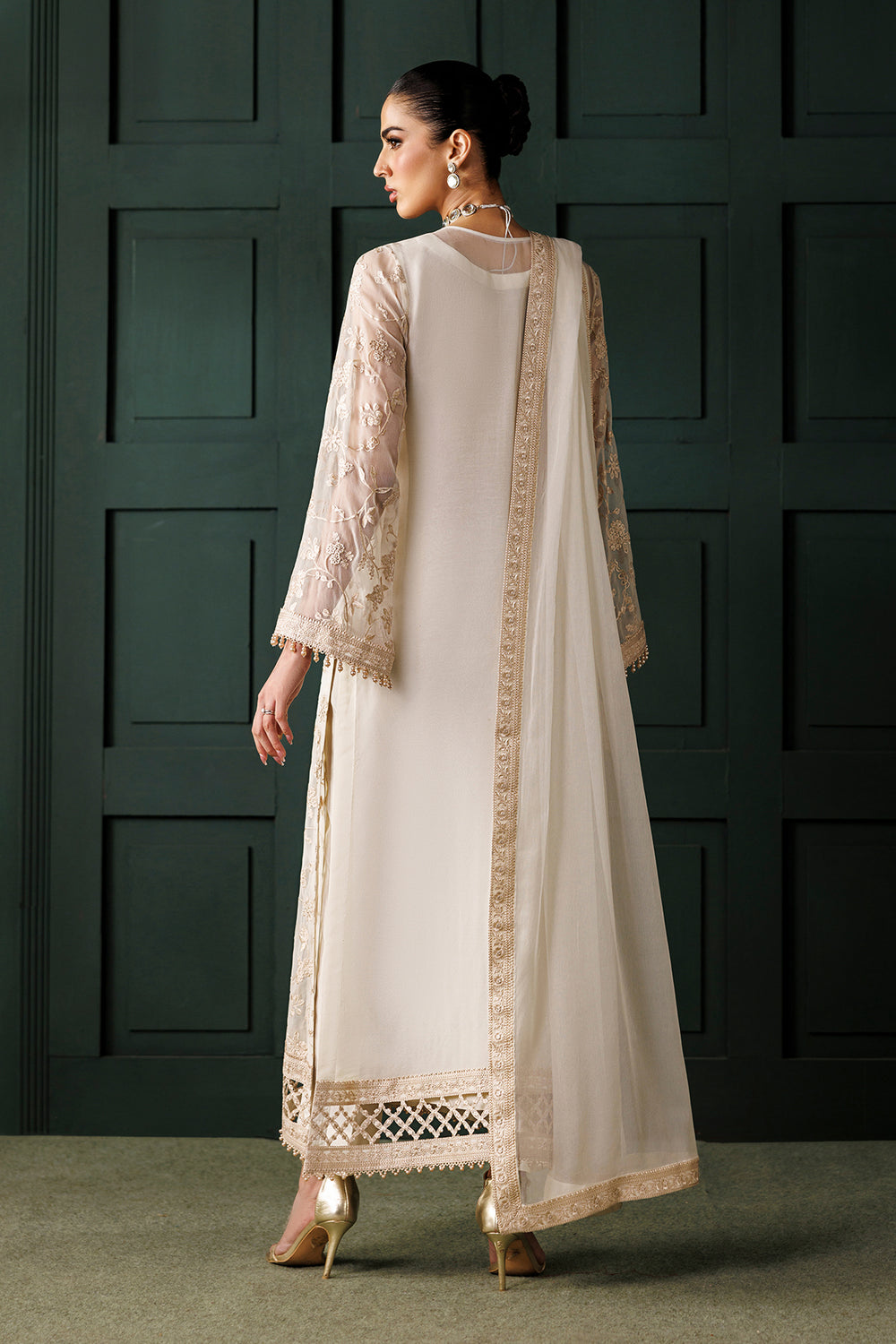 Baroque | Formals Collection | EMBROIDERED CHIFFON UF-4437 by Baroque - Designer Dress  - Type : Ladies Clothes - Available at Libayah - 100% Original 