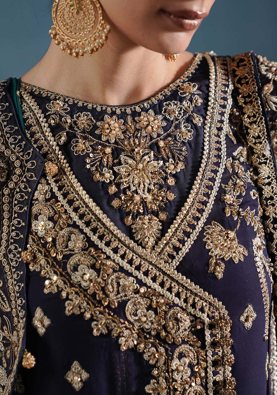 Zarqash | Lakhnawi Festive Chiffon 24 |  ZQL 002A ADA by Zarqash - Designer Dress - Type: Ladies Clothes - Available at Libayah - 100% Original