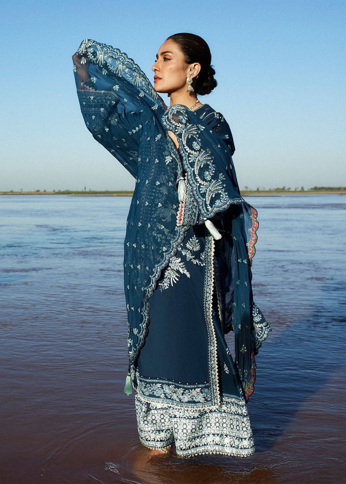 Hussain Rehar | Surkh Eid Pret'25 | Meherbano by Hussain Rehar - Designer Dress  - Type : Ladies Clothes - Available at Libayah - 100% Original 