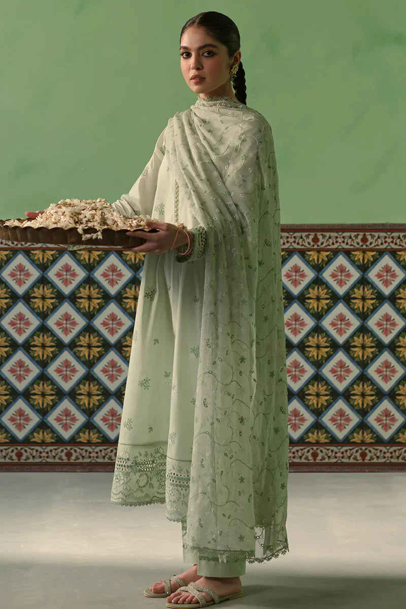 Cross Stitch | Chikankari Lawn | ICY MINT