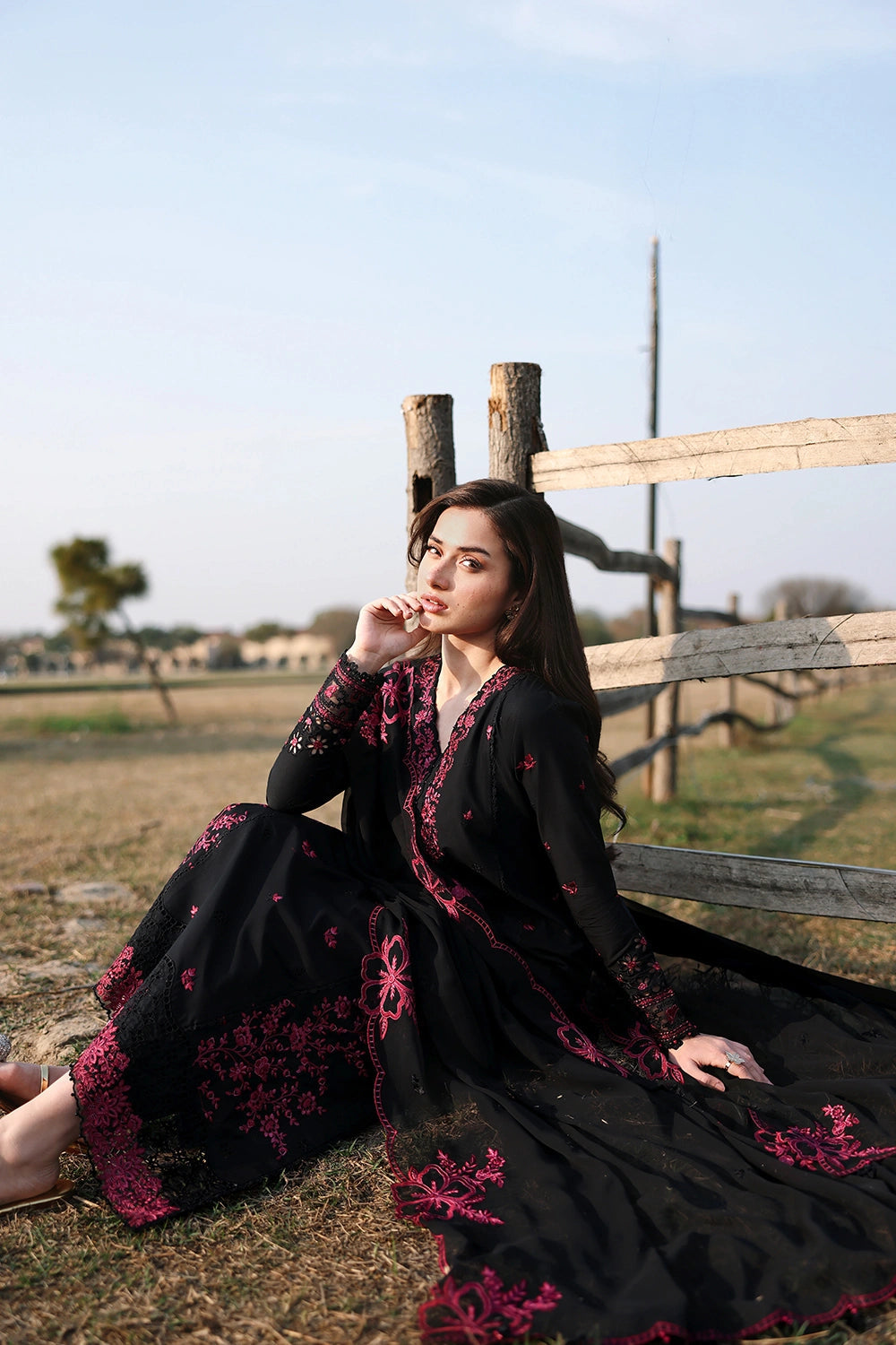 Azure | Luxury Lawn 26 | Black Cherry
