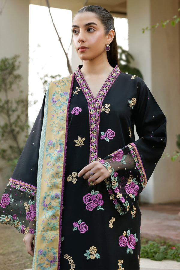 Farasha | Summer Weaves Embroidered Lawn | Raven Dusk by Farasha - Designer Dress - Type: Ladies Clothes - Available at Libayah - 100% Original