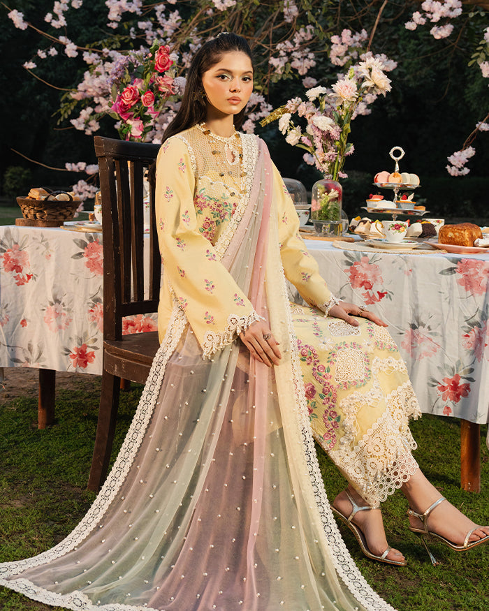 Zevk | Flora Festive Lawn | LIME by Zevk - Designer Dress - Type: Ladies Clothes - Available at Libayah - 100% Original
