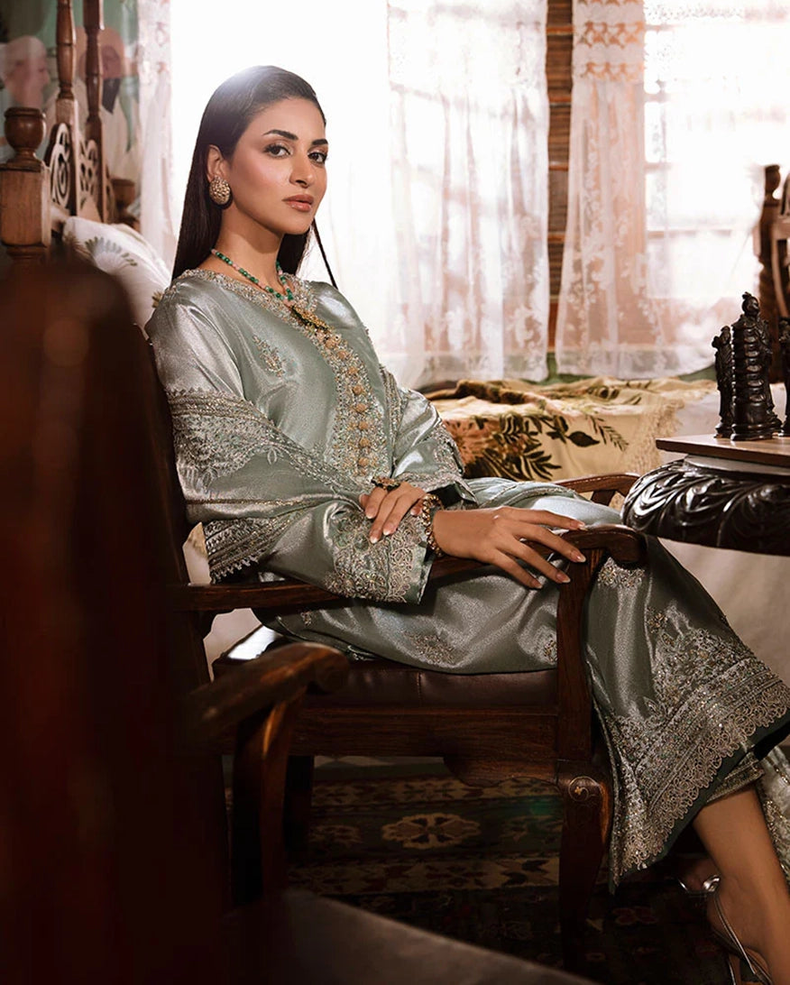 Mushq | Sunehri Lama Silk | Heer by Mushq - Designer Dress  - Type : Ladies Clothes - Available at Libayah - 100% Original 
