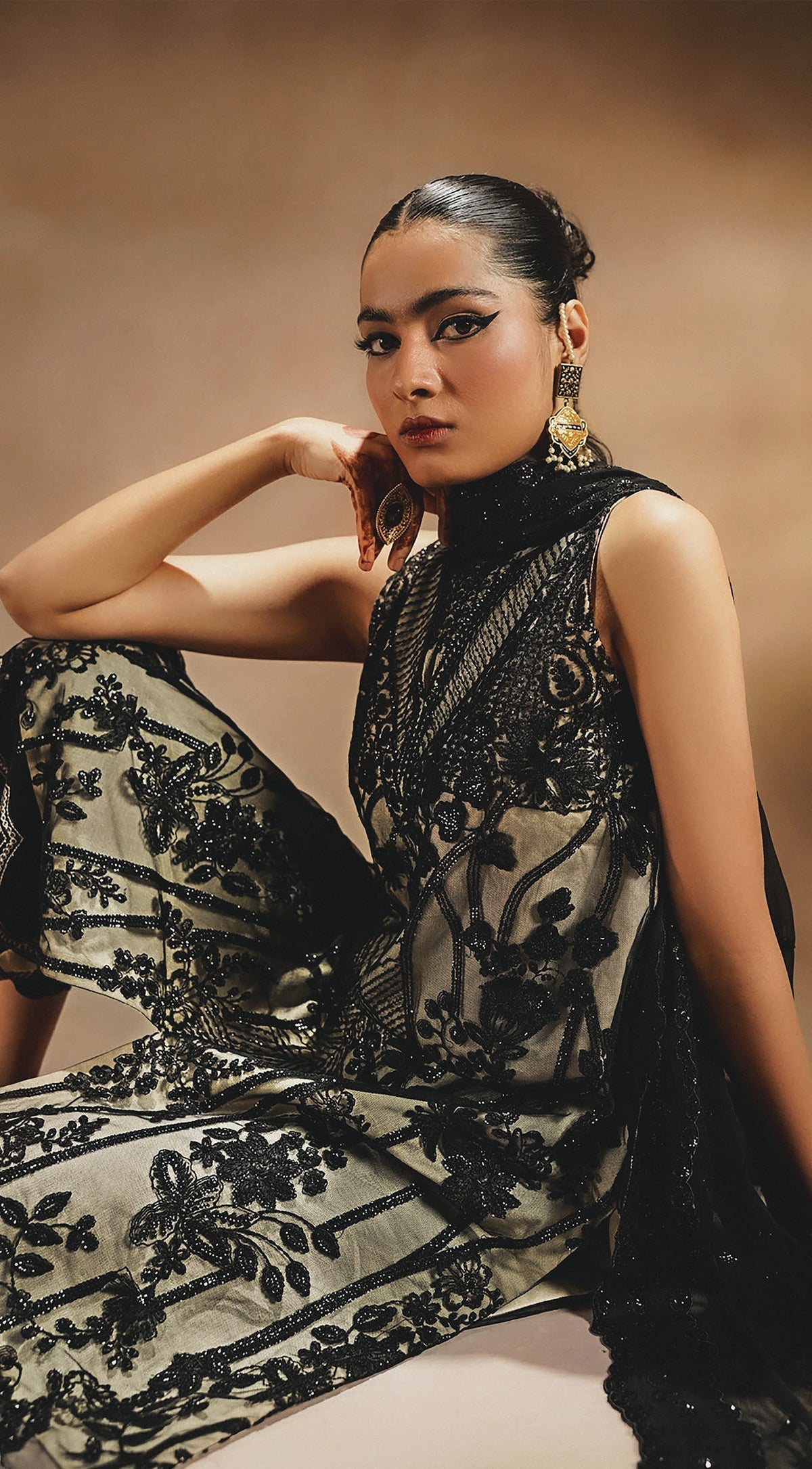 Myeesha | Nayab Formals | Siyaah by Myeesha - Designer Dress - Type: Ladies Clothes - Available at Libayah - 100% Original