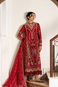 Emaan Adeel | Mirabelle Festive Luxury Lawn | GARDENIA GLOW by Emaan Adeel - Designer Dress  - Type : Ladies Clothes - Available at Libayah - 100% Original 