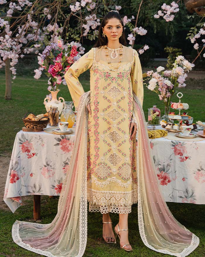 Zevk | Flora Festive Lawn | LIME by Zevk - Designer Dress - Type: Ladies Clothes - Available at Libayah - 100% Original