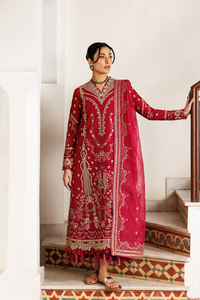 Emaan Adeel | Mirabelle Festive Luxury Lawn | GARDENIA GLOW by Emaan Adeel - Designer Dress  - Type : Ladies Clothes - Available at Libayah - 100% Original 