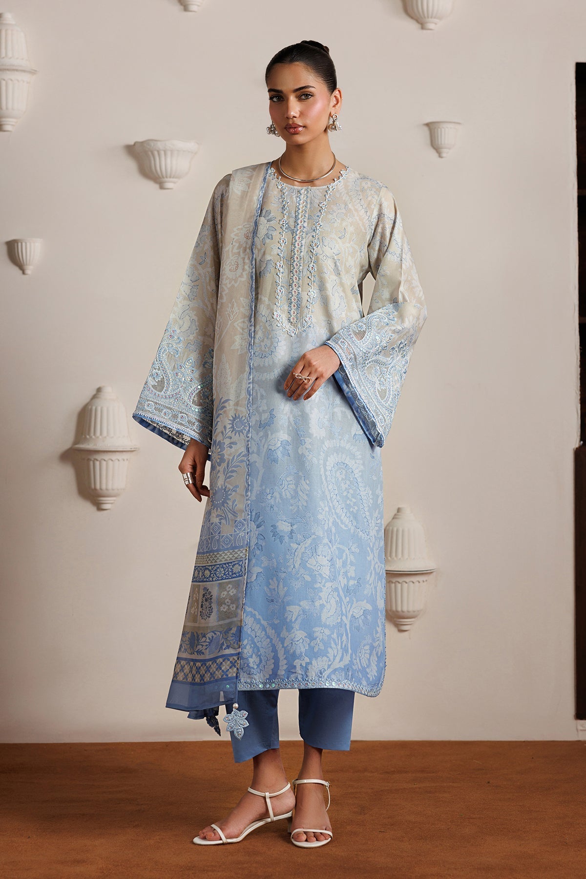 Baroque | Luxury Summer Pret | UF-4524 by Baroque - Designer Dress  - Type : Ladies Clothes - Available at Libayah - 100% Original 