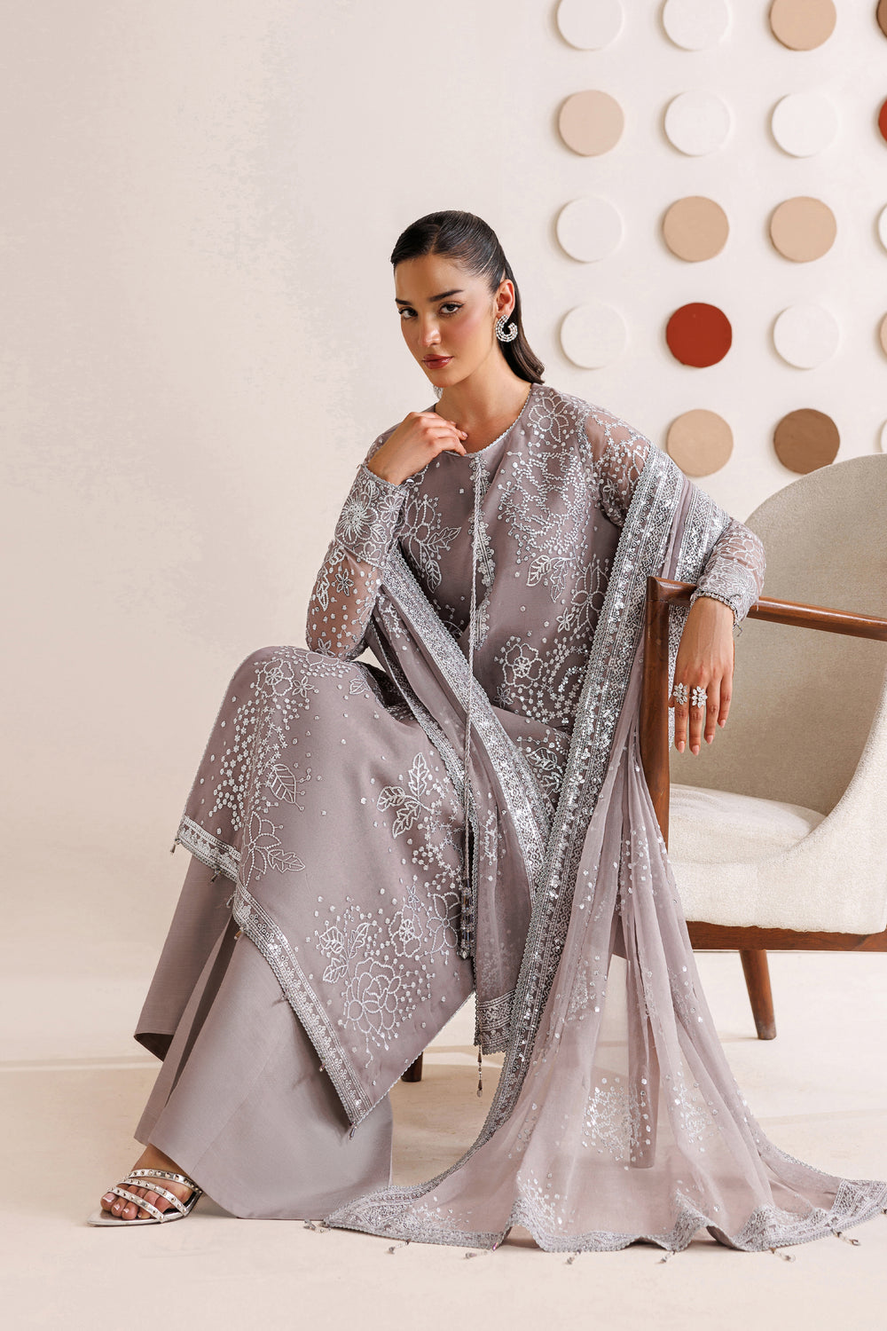 Farasha | Chiffon Threads 26 | WALNUT SILK by Farasha - Designer Dress  - Type : Ladies Clothes - Available at Libayah - 100% Original 