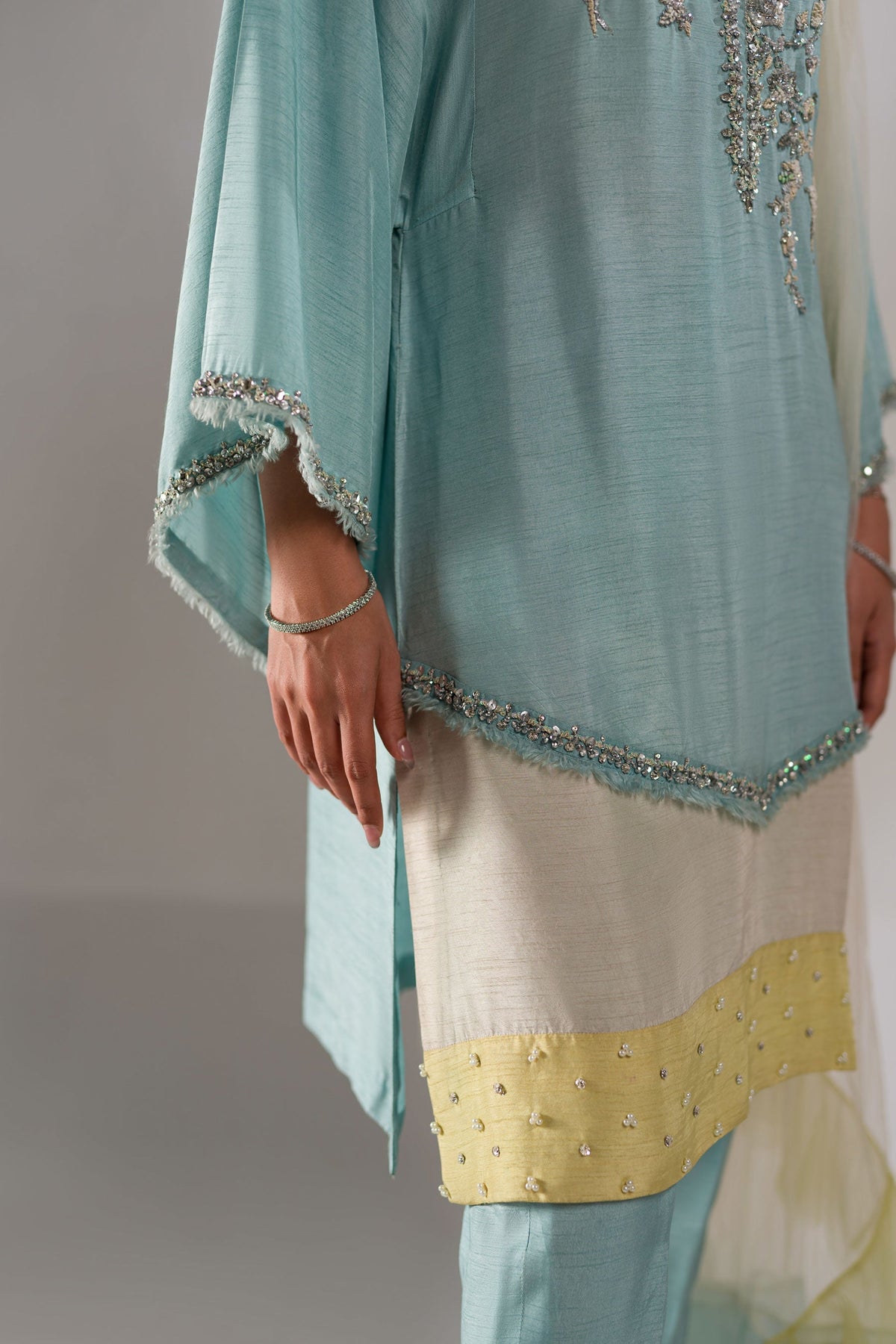 Ammara Khan | Lily Luxury Formals 24 | PASTEL COLOR BLOCK (D-02) by Ammara Khan - Designer Dress - Type: Ladies Clothes - Available at Libayah - 100% Original