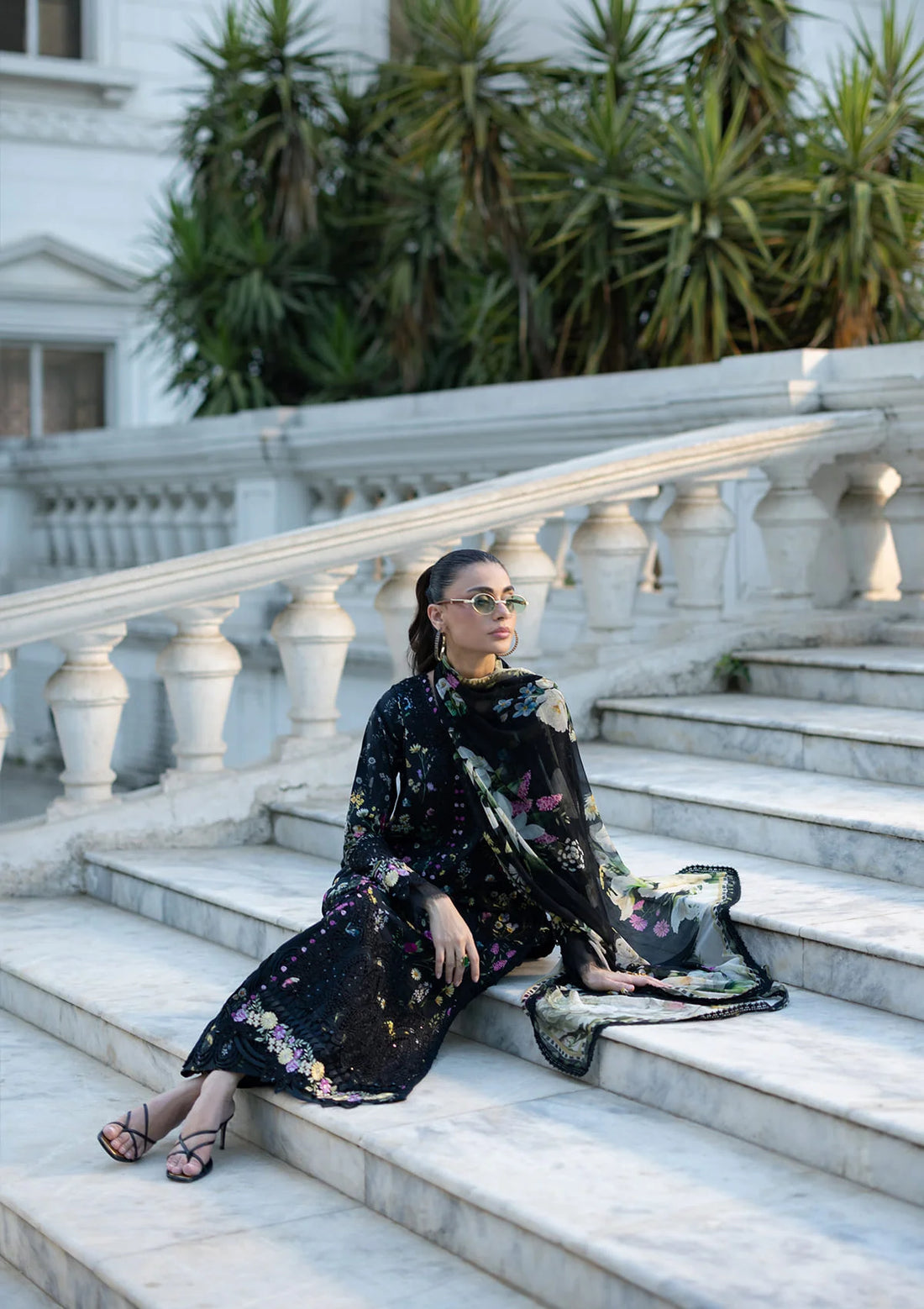 Elaf Premium | Signature Embroidered Lawn with Chiffon Collection 26 | ESG-2B SASHA by Elaf Premium - Designer Dress  - Type : Ladies Clothes - Available at Libayah - 100% Original 