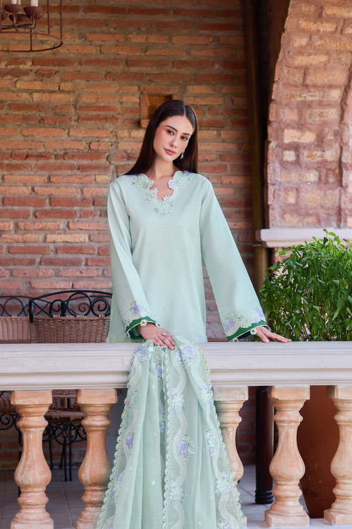 Farasha | Sorine Summer 26 | Misty Mint by Farasha - Designer Dress  - Type : Ladies Clothes - Available at Libayah - 100% Original 