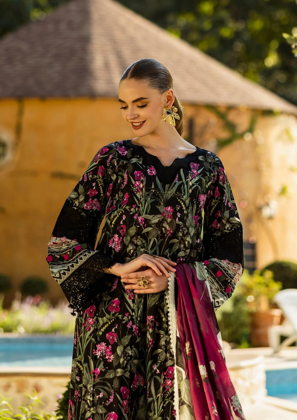 Elaf Premium | Print Chikankari 25 | ELK-08A VISTA by Elaf Premium - Designer Dress - Type: Ladies Clothes - Available at Libayah - 100% Original