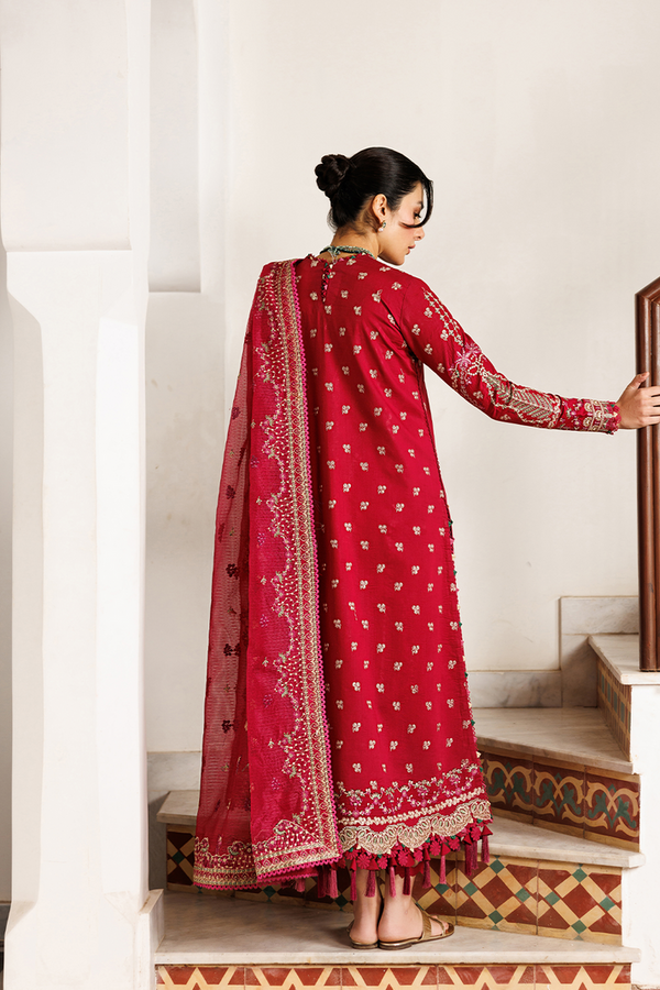 Emaan Adeel | Mirabelle Festive Luxury Lawn | GARDENIA GLOW by Emaan Adeel - Designer Dress  - Type : Ladies Clothes - Available at Libayah - 100% Original 
