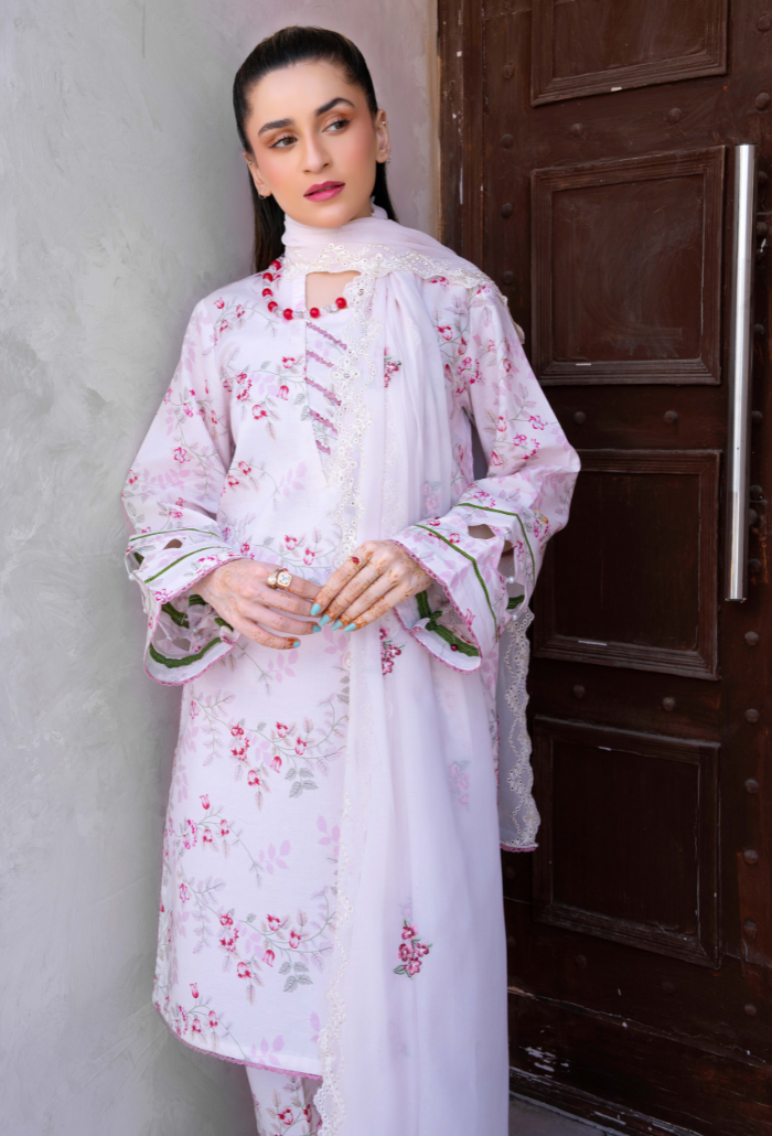 Humdum | Gardenia Lawn 24 | PLG 3 - D08 by HumDum - Designer Dress - Type: Ladies Clothes - Available at Libayah - 100% Original