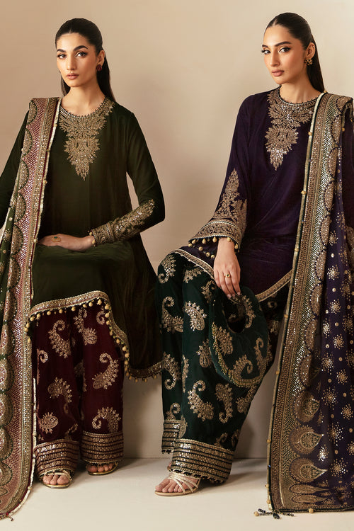 Jazmin | Velvet Edit 24 | VF-2029 by Jazmin - Designer Dress - Type: Ladies Clothes - Available at Libayah - 100% Original