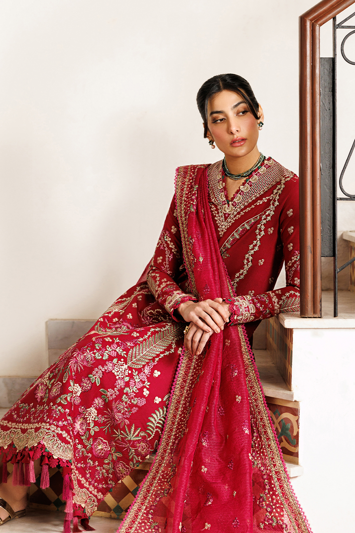 Emaan Adeel | Mirabelle Festive Luxury Lawn | GARDENIA GLOW by Emaan Adeel - Designer Dress  - Type : Ladies Clothes - Available at Libayah - 100% Original 