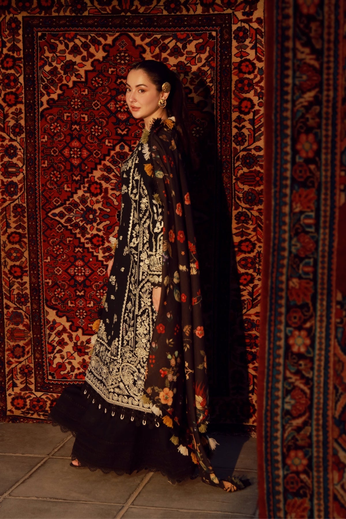 Maryam Hussain | Winter Shawl 25 | Mausam by Maryam Hussain - Designer Dress - Type : Ladies Clothes - Available at Libayah - 100% Original 