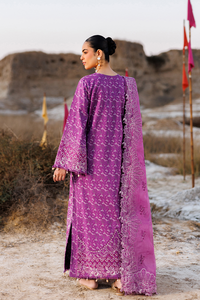 Emaan adeel | Sunlit Groove Luxury Lawn 26 | FLORAL FRENZY by Emaan Adeel - Designer Dress  - Type : Ladies Clothes - Available at Libayah - 100% Original 