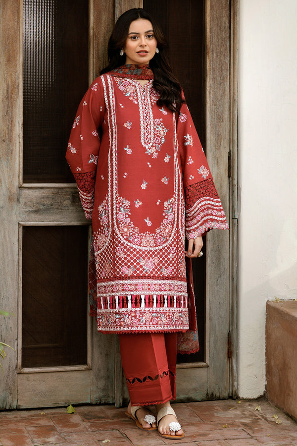 Farasha | Summer Weaves Embroidered Lawn | Russet Flames by Farasha - Designer Dress - Type: Ladies Clothes - Available at Libayah - 100% Original