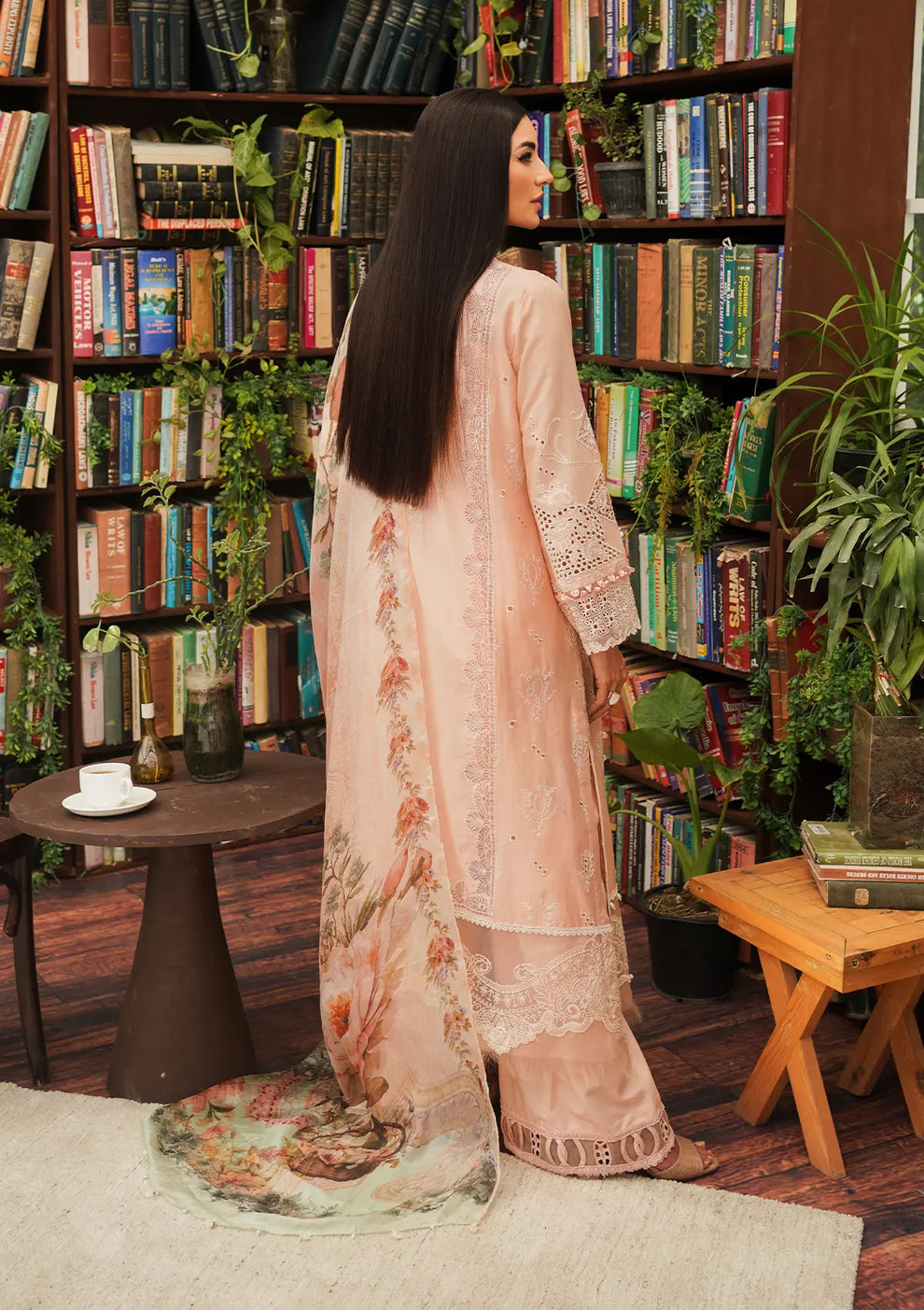 Kahf Premium | Luxury Lawn 24 | KLE-03A Flamingo by Kahf Premium - Designer Dress - Type: Ladies Clothes - Available at Libayah - 100% Original