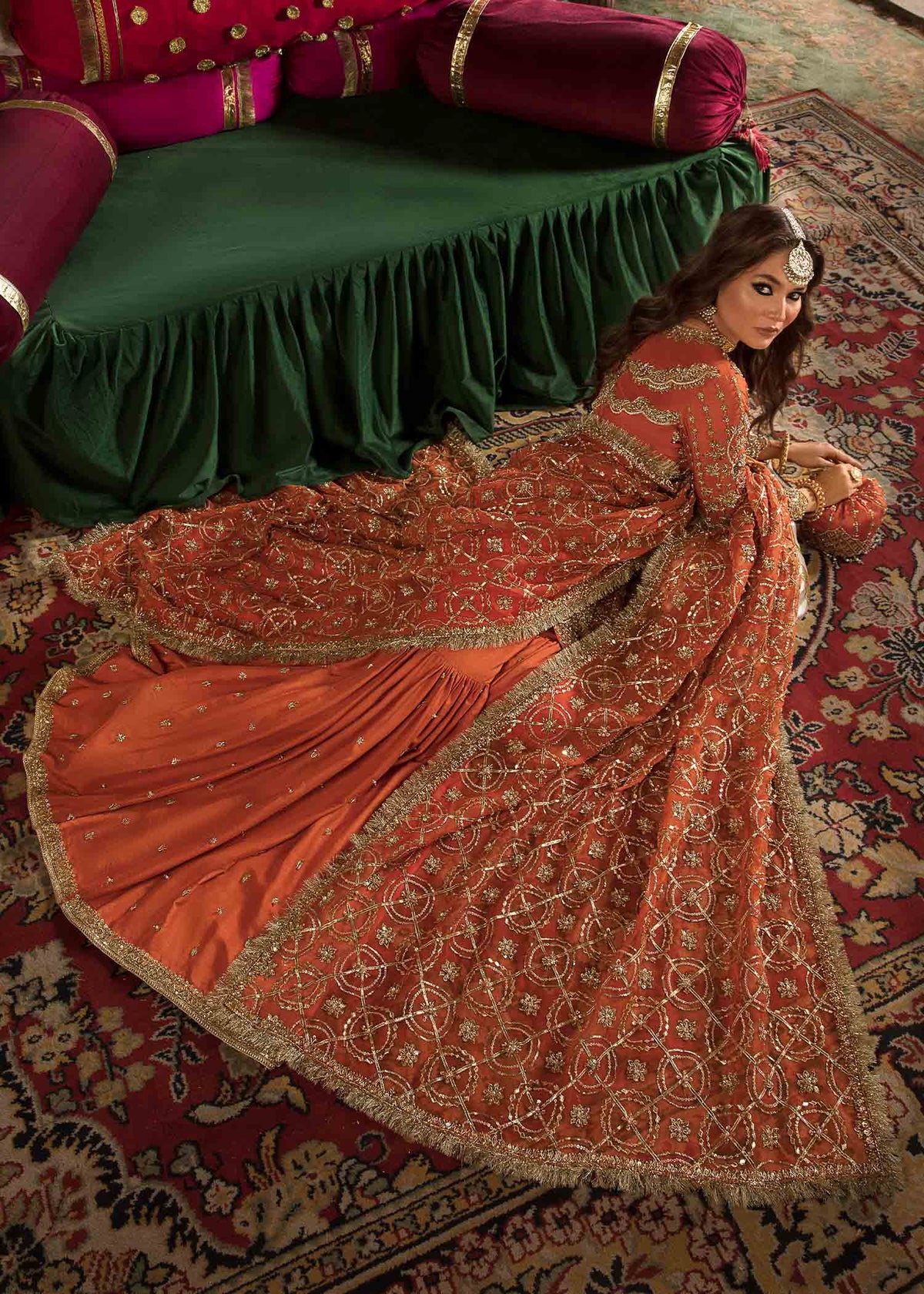 Kanwal Malik | Wedding Formals and Bridals | Narangi by Kanwal Malik - Designer Dress - Type: Ladies Clothes - Available at Libayah - 100% Original