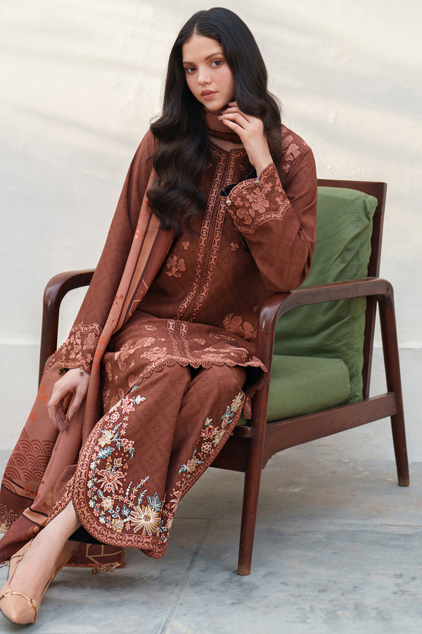 Farasha | Meline Premium Viscose 25 | Brown Clay by Farasha - Designer Dress  - Type : Ladies Clothes - Available at Libayah - 100% Original 