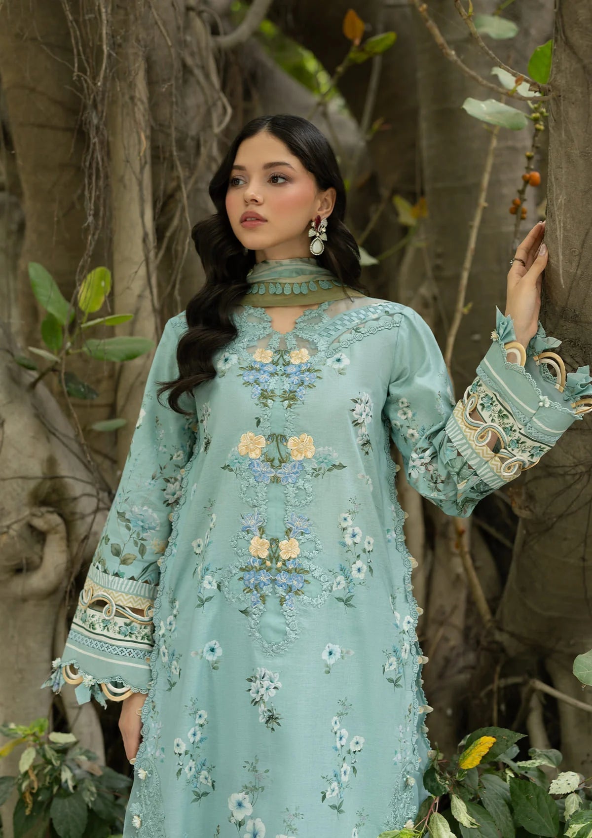 Elaf Premium | Signature Embroidered Lawn with Chiffon Collection 26 | ESG-6B ZARIA by Elaf Premium - Designer Dress  - Type : Ladies Clothes - Available at Libayah - 100% Original 