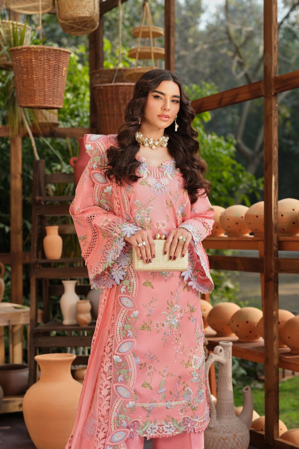 Maryam Hussain | Luxury Lawn 26 | Dimple - Designer Dress - Type : Ladies Clothes - Available at Libayah - 100% Original
