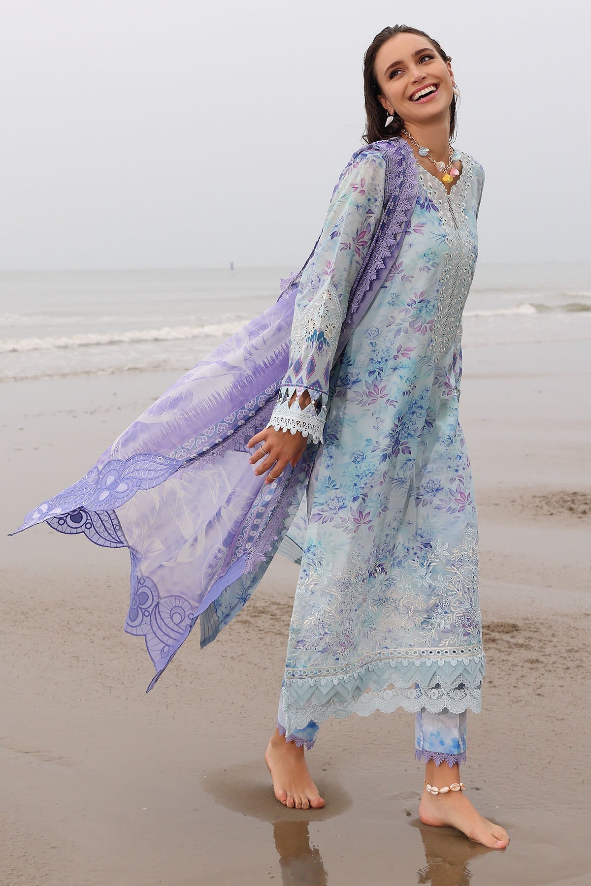 Nureh | Gardenia Embroidered Lawn 25 | NSG-176 by Nureh - Designer Dress - Type: Ladies Clothes - Available at Libayah - 100% Original