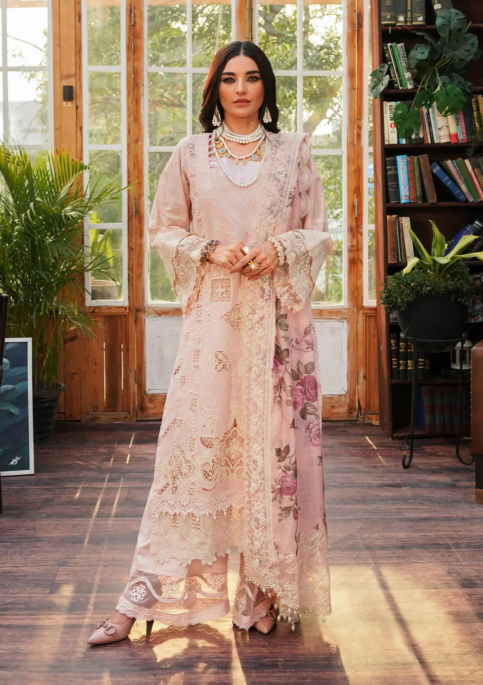Kahf Premium | Luxury Lawn 24 | KLE-05B Coralyn by Kahf Premium - Designer Dress - Type: Ladies Clothes - Available at Libayah - 100% Original