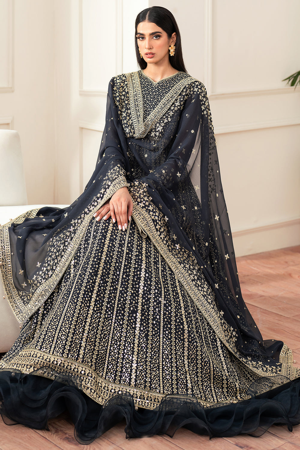 Farasha | Essence Formals 25 | Midnight Navy by Farasha - Designer Dress  - Type : Ladies Clothes - Available at Libayah - 100% Original 