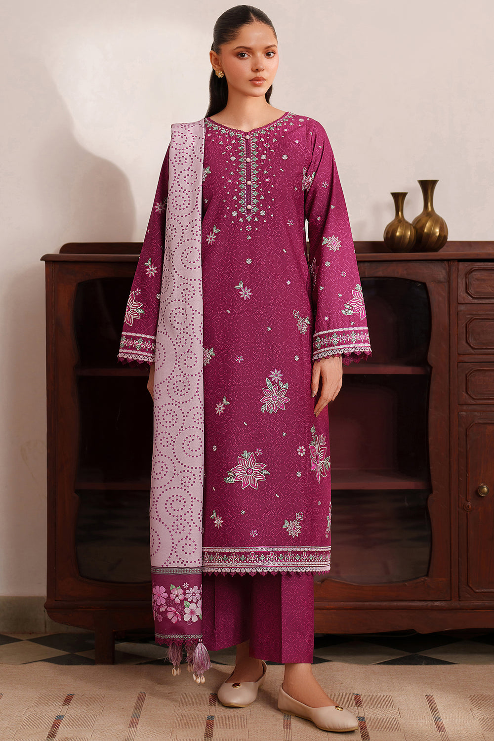 Farasha | Meline Premium Viscose 25 | Berry Blush by Farasha - Designer Dress  - Type : Ladies Clothes - Available at Libayah - 100% Original 
